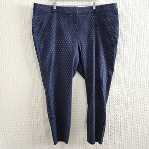 Lane Bryant Plus Size Navy Polka Dot Stretch Dress Pass Women's Size 26